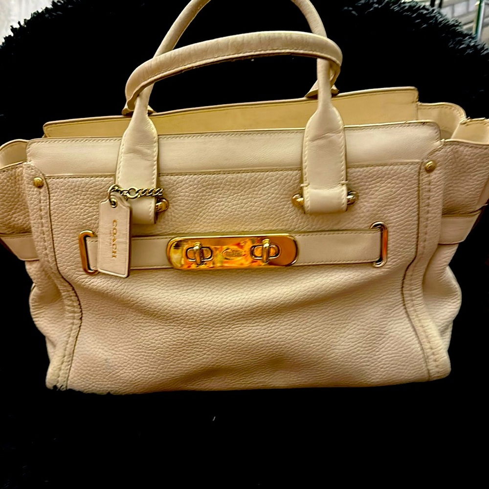 Coach Cream Satchel Bag